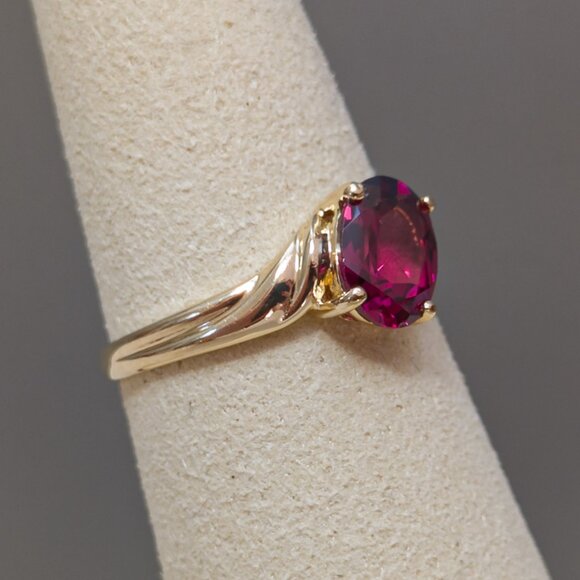 14k Gold Rhodolite Garnet Ring - Picture 15 of 15